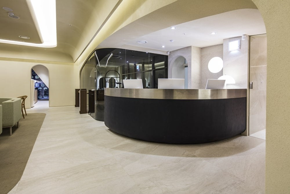 Reception desk at Healing Eye Clinic